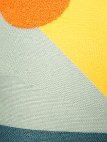 Round Embroidered Cushion Cover Without Filler - Multicolor - View 2
