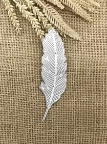 1pc Feather Shaped Cutting Die - Silver - View 1