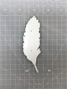 1pc Feather Shaped Cutting Die - Silver - View 2