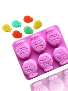 1pc Fish Shaped DIY Silicone Mold - Pink - View 1