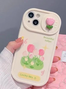 Summer Flower Pattern Phone Case Kawaii Waterproof Shockproof Anti-Fall Scratch Resistant