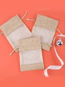 4 piezas Bolsa de regalo transparente con diseño de cordón - Multicolor - Ver 3