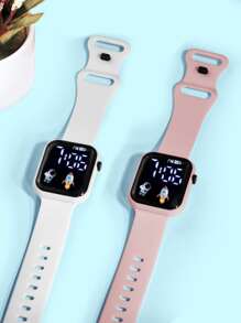 2入組LED展示方形電子錶