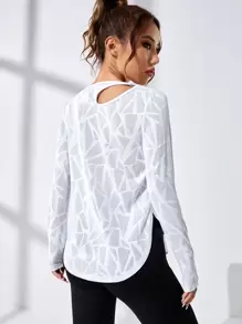 Easithlete Raglan Sleeve Sports Teeworkout Tank Top - White - View 2