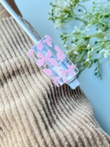 2pcs Butterfly Printed Protective Case Set Compatible With Apple Original Charger, Including Anti-Breakage 20W Quick Charger And 18W Data Line, Fashionable For Women Cable Protector, Charger Protector