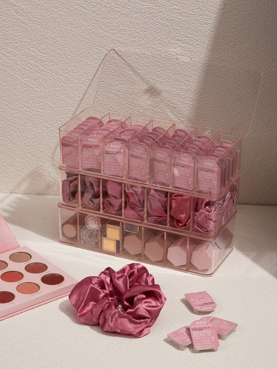 1个 BASIC LIVING 品牌定制隐形眼镜收纳盒 - 粉色 - 查看 1