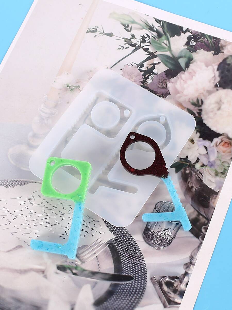 1pc Key Design DIY Silicone Mold - White - View 1