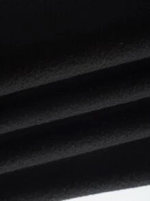 Men Kangaroo Pocket Thermal Lined Drawstring Hoodie & Joggers - Black - View 12