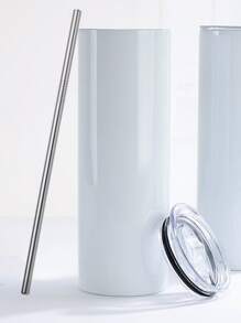 1入組不銹鋼平底無腳杯 - 白色 - 查看 4