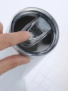 1入組不銹鋼平底無腳杯 - 白色 - 查看 3