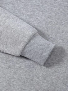 Manfinity Dauomo Sudadera térmica de hombre de un solo color, otoño e invierno