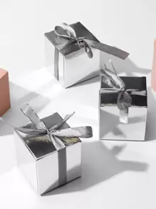 10 piezas Caja de regalo metálica - Plateado - Ver 2