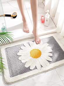 1入組花簇絨浴室毯 - 彩色 - 查看 1