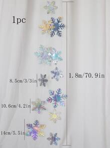 1pc Holographic Snowflake Decor Paper Garland - Multicolor - View 3