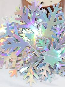 1pc Holographic Snowflake Decor Paper Garland - Multicolor - View 5