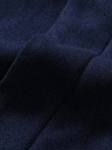 Manfinity Homme Hombres 1 pieza Abrigo unicolor - Azul Marino - Ver 7