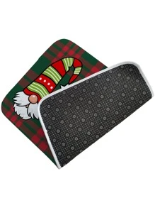 Alfombra de puerta Navidad gnomo exterior impermeable - Multicolor - Ver 3