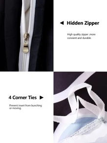 Set colcha sin relleno de color metálico con patrón de mármol - Multicolor - Ver 4