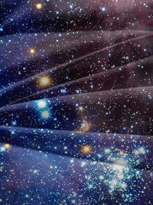 Galaxy Pattern Duvet Cover Set Without Filler - Multicolor - View 6