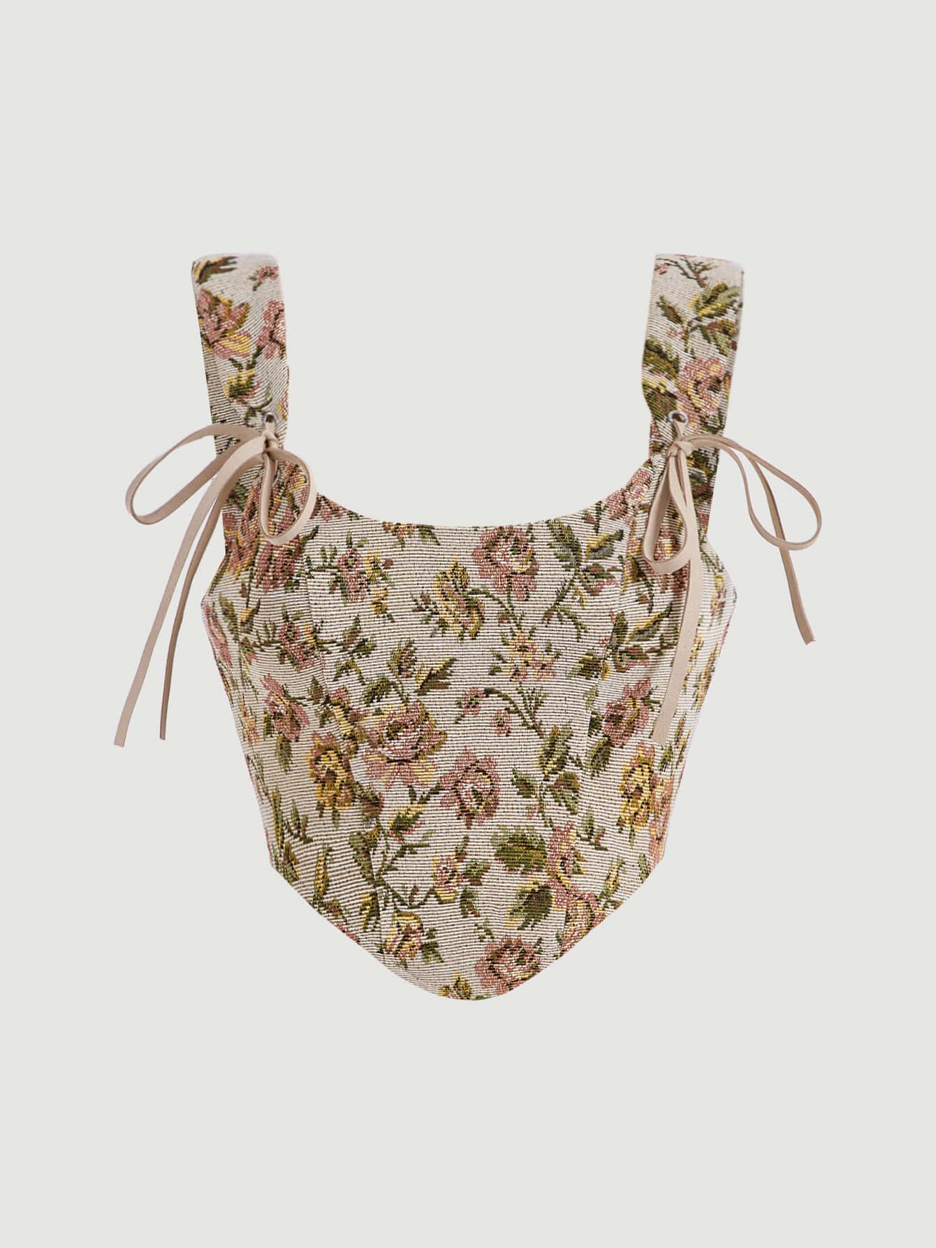 SHEIN MOD Floral Print Knot Detail Cami Top - Multicolor - View 1