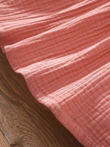 SHEIN Toddler Girls Floral Embroidery Ruffle Trim Dress - Pink - View 5