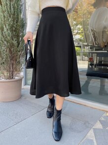 DAZY Váy cạp chun in họa tiết toàn thân - màu đen - Xem 4