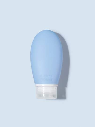 زجاجات سفر محمولة زرقاء 100 مل ، مانعة للتسرب قابلة لإعادة الملء سعة 3.4 مل. OZ أنابيب سيليكون عبوات أدوات الزينة بحجم السفر ، تحمل ملحقات السفر لسوائل الشامبو