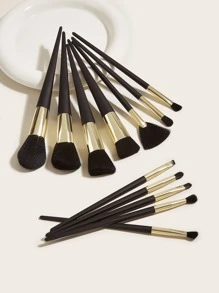 12pcs Minimalist Makeup Brush Set,Brush Set,Makeup Brush Kit,Make Up Brush Set,Make Up Set Complete,Makeup Brush Set,Complete Makeup Kit,Brush Kit,Brushes Makeup Set,Makeup Gift Set,Set - Black - View 1