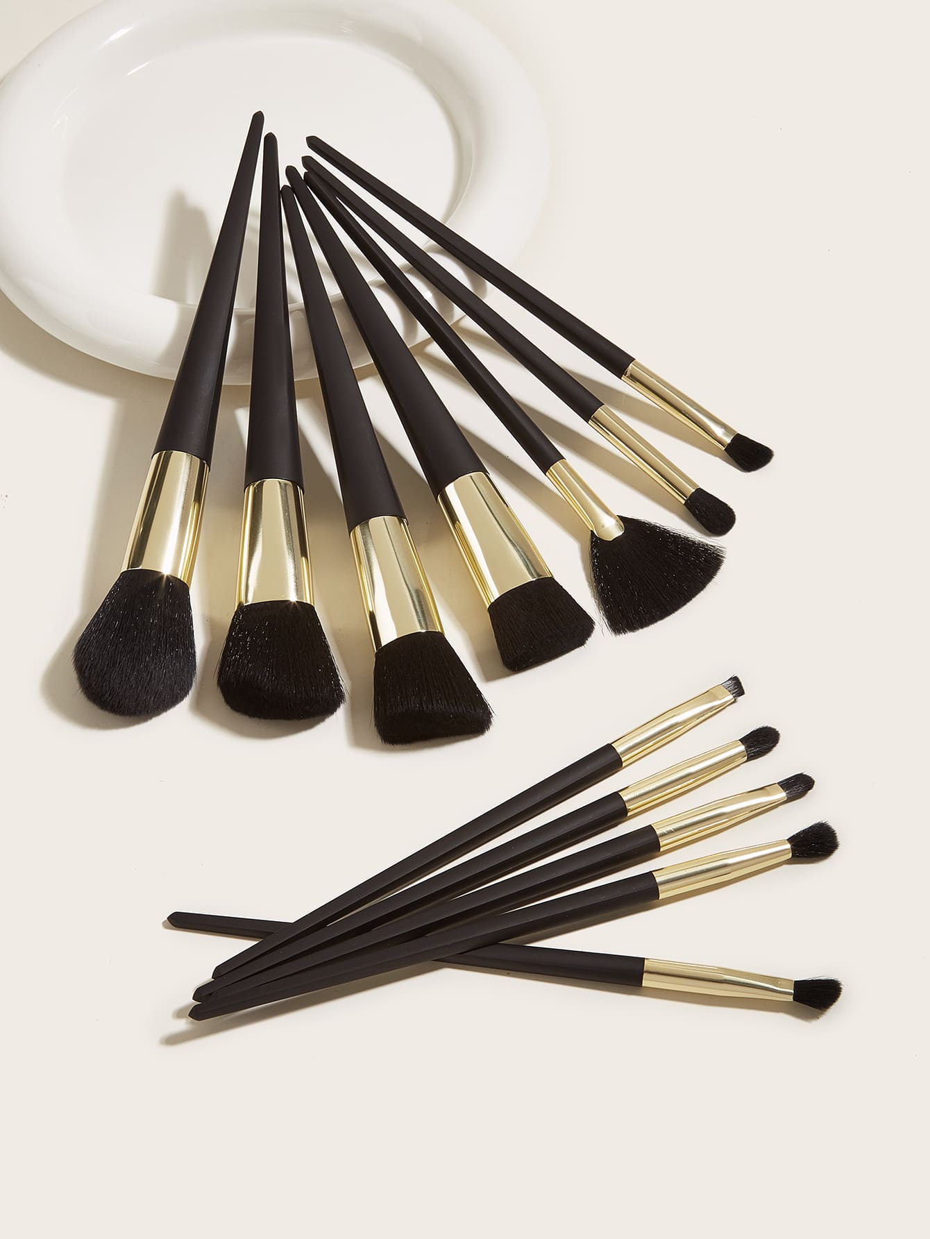 12pcs Minimalist Makeup Brush Set,Brush Set,Makeup Brush Kit,Make Up Brush Set,Make Up Set Complete,Makeup Brush Set,Complete Makeup Kit,Brush Kit,Brushes Makeup Set,Makeup Gift Set,Set - Black - View 1