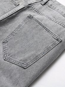 Blugi rupți cu grafică scrisă pentru bărbați, pentru Halloween