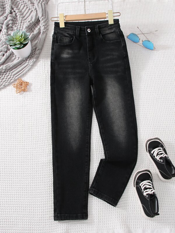 Tween Boy Bleach Wash Straight Leg Jeans