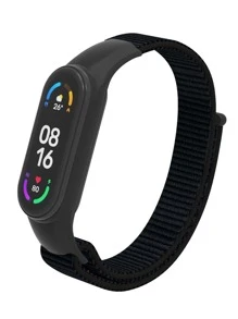 Correa de reloj de nailon compatible con Xiaomi como regalo para estudiantes que regresan a la escuela - Negro - Ver 1