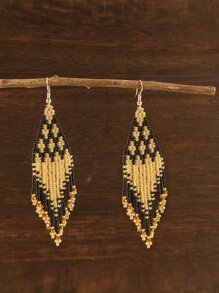 釘珠流蘇耳墜 - 彩色 - 查看 2