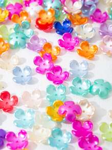 100 piezas cuenta DIY en forma de flor - Multicolor - Ver 4