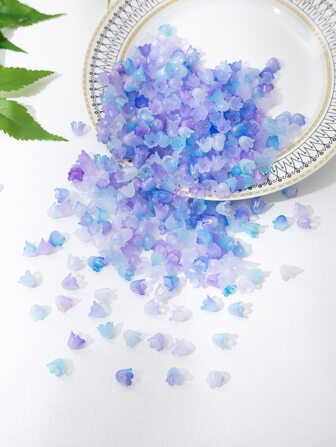 100入組花朵形狀DIY釘珠