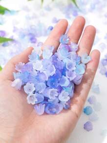 100入組花朵形狀DIY釘珠 - 彩色 - 查看 2