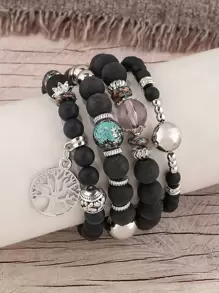 4 cái Chi tiết cây Vòng đeo tay quyến rũ - Nhiều màu - Xem 3