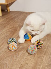 2 pièces Jouet pour chat de couleur aléatoire en peluche boule