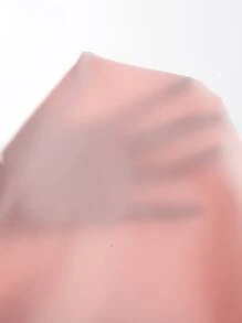 SHEIN Privé Work Women Solid Twist Front Blouse - Pink - View 7