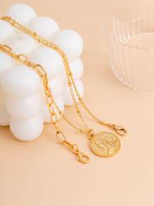 3 cái vòng cổ quyến rũ tiền xu - Vàng - Xem 6