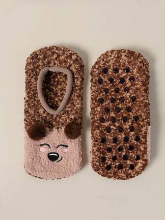 卡通刺蝟印花船襪