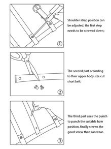 1 pieza arnés de disfraz sexy con hebilla redonda, adecuado para Halloween - Negro - Ver 6