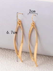 imoli Metal Drop Earrings - Yellow Gold - View 3