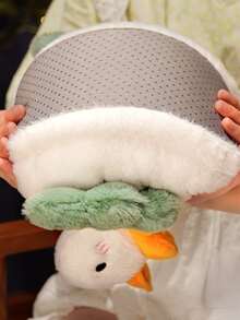Cartoon Duck Design Fuzzy Novelty Slippers - Multicolor - View 5