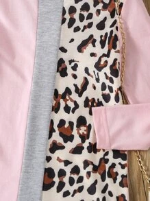 Toddler Girls Leopard Print Tee Dress - Multicolor - View 3