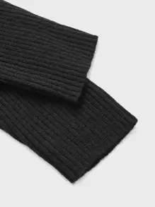 Manfinity VCAY Men Turtleneck Ribbed Knit Sweater, For Fall Winter - Black - View 4