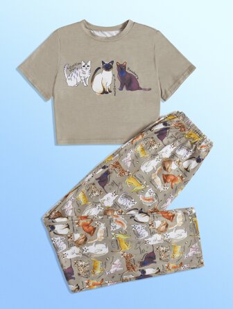 JOLLY by Jiajia Kawaii Set pigiama con grafica fumetto