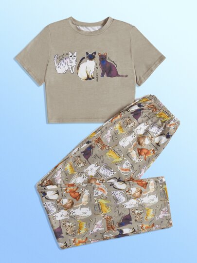 JOLLY by Jiajia Kawaii Conjunto de pijama con estampado de dibujos animados