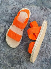 Minimalist Slingback Sandals - Orange - View 4