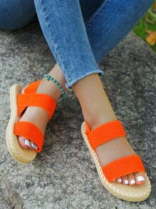 Minimalist Slingback Sandals - Orange - View 6